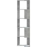  Kutni regal za knjige 5 razine boja betona 50x50x179 cm drveni | shoptok.hr