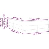  s opruga kutije s madracem Krema 120 x 190 cm tkanina | shoptok.hr