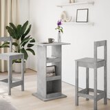  Barski stol s prostorom siva boja betona 60x60x102 cm drveni | shoptok.hr