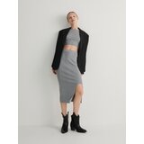 Reserved - Metalni pleteni džemper - light grey | shoptok.hr