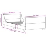  Okvir kreveta bez madraca bijeli 75 x 190 cm masivna borovina | shoptok.hr