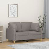 vidaXL Kavč dvosed z blazinami svetlo siv 120 cm blago | Shoptok.si