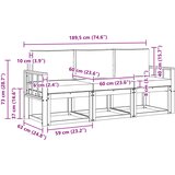  Set vanjskih sofa 3 kom. Prirodna i antracit | shoptok.hr