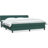  Krevet s oprugama s madracima tamno zeleni 180x220 cm baršun | shoptok.hr
