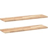 vidaXL Viseče police 2 kosa 80x20x2 cm neobdelan masiven les akacije, (5000307155) | Shoptok.si