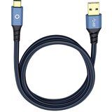 Oehlbach USB 3.0 [1x USB 3.2 gen. 1 vtič A (USB 3.0) - 1x moški konektor USB-C®] 3.00 m modra pozlačeni konektorji USB Plus C3, (20415858) | Shoptok.si