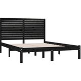  Okvir za krevet od masivnog drva crni 150 x 200 cm veliki | Eponuda.ba