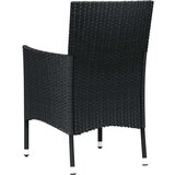 vidaXL Vrtni stoli z blazinami 2 kosa črni poli ratan (samo za VB/IE/FI/NO) | Shoptok.si