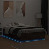  Okvir za krevet s LED svjetlima boja hrasta 140 x 190 cm drveni | shoptok.hr