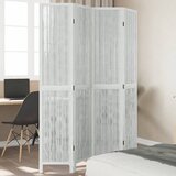 vidaXL Paravan 4-delni bel trden les pavlovnije | Shoptok.si