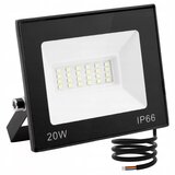  20W reflektor črn flat 6500K IP66 Cene