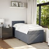  box spring s madracem tamnosivi za 1 osobu baršunasti | shoptok.hr