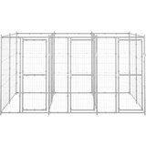 vidaXL Zunanji pasji boks pocinkano jeklo 7,26 m² | Shoptok.si