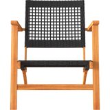  3-dijelni bistro set od poliratana i bagremovog drva crni | shoptok.hr