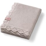 BabyOno Pletena bambus odeja z volanom 75x100 cm, bež | Shoptok.si
