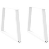 vidaXL Noge za jedilno mizo v obliki črke V, 2 kosa, bele, 90 x (72-73,3) cm, jeklo, (22123842) | Shoptok.si