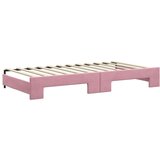  Dnevni krevet na razvlačenje ružičasti 100 x 200 cm baršunasti | shoptok.hr