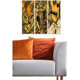 Wallity MDF149289026 multicolor decorative mdf painting (3 pieces) Cene