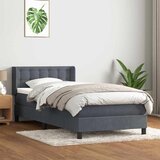 vidaXL Box spring krevet s madracem tamnosivi 80 x 220 cm baršunasti | shoptok.hr