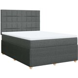 vidaXL Krevet s oprugama i madracem tamnosivi 140x190 cm od tkanine | shoptok.hr