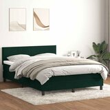 Box Spring krevet s madracem tamno zeleni 160x220 cm baršun | shoptok.hr