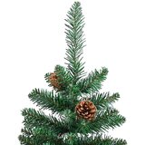  Tanko božićno drvce s pravim drvom i šiškama zeleno 150 cm PVC | shoptok.hr