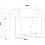  Jastuk za uzglavlje Viana boja cappuccina 80 cm od umjetne kože | shoptok.hr