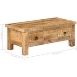 vidaXL Klubska mizica iz trdnega mangovega lesa 90x45x35 cm | Shoptok.si
