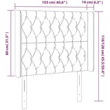  LED uzglavlje tamnosivo 103 x 16 x 118/128 cm od tkanine | shoptok.hr