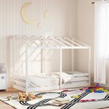  Dječji krevet s krovom bijeli 75 x 190 cm od masivne borovine | shoptok.hr