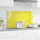 vidaXL Kuhinjska obloga Žuta Kaljeno staklo 90 x 50 x 0.6 cm Izdržljivo | shoptok.hr