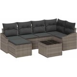  Vrtni set za objed s jastukom s pohranom 7 pcs Siva Crna | shoptok.hr