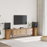  The Living Store Stojalo za zvočnike 2 kosa starinski les 30x30x60 cm inž. les - Stojalo Za Zvočnike, (21508287) | Shoptok.si