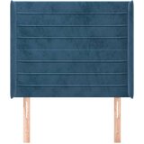  Vzglavje z ušesi temno modro 103x16x118/128 cm žamet | Shoptok.si