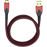 Oehlbach USB 3.0 [1x USB 3.2 gen. 1 vtič A (USB 3.0) - 1x moški konektor USB-C®] 3.00 m rdeča/črna pozlačeni konektorji USB Evolution C3, (20419749) | Shoptok.si