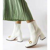 Gemre White heeled ankle boots Castione | Shoptok.si