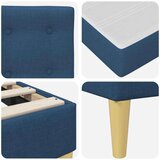  Okvir kreveta s madracem Plava 200 x 200 cm tkanina - Plava 200 x 200 cm | shoptok.hr