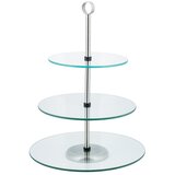 Kinghoff 3-NADROČNI stekleni krožnik za sadje, kolače KH-4016, (21400844) | Shoptok.si