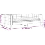 vidaXL Dnevna postelja z vzmetnico temno siva 100x200 cm žamet | Shoptok.si