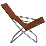  Sklopive stolice za plažu od tkanine 2 kom smeđe | shoptok.hr