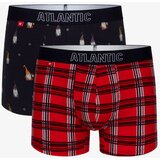 Atlantic Men's Boxer Shorts 2Pack - Dark Blue/Red | Eponuda.ba