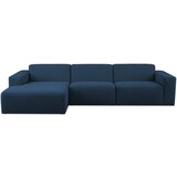 Scandic Tamno plava kutna garnitura od bouclé tkanine (s lijevim kutom) Roxy – | shoptok.hr