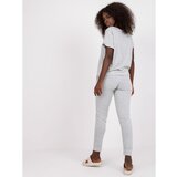 Fashion Hunters Gray two-piece pajamas with pants | Shoptok.si