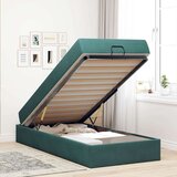  Posteljni okvir z vzmetnico z vzmetnico 2 pcs Zelena Žamet, (5000127851) | Shoptok.si