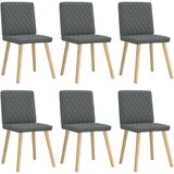 Maison Chic Jedilni stoli - Vzorci stoli 6 kosov temno sivo blago A1375, (22031825) | Shoptok.si