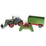  Traktor s prikolicom na daljinsko upravljanje u mjerilu 1:28 - crveno/zeleni | shoptok.hr