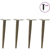  Noge kavne mize stožčaste oblike 4 kosi naravno jeklo 42-43 cm, (21828684) | Shoptok.si