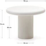 Kave Home Okrogla vrtna jedilna miza ø 90 cm Addaia - | Shoptok.si