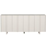 WOOOD kremno bela nizka modularna komoda iz masivnega bora 200x85 cm basu – | Shoptok.si
