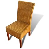  Jedilni stoli 6 kosov rjavi naravni ratan, (20624441) | Shoptok.si